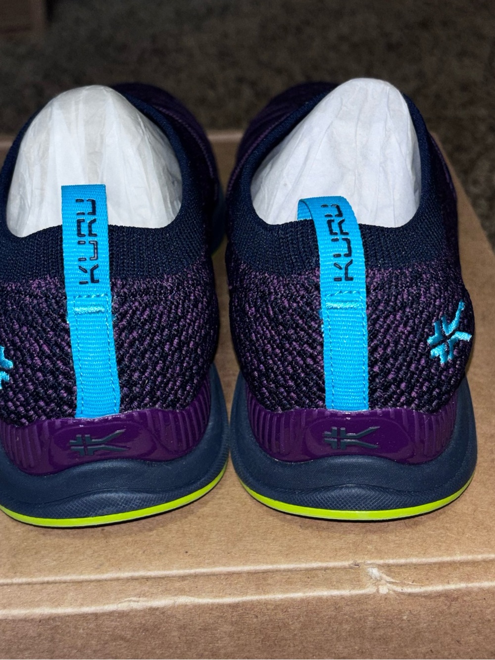 Kuru Stride Womens Size 8.5 Blue Purple Athletic Walking Slip On Shoes Sneakers - Picture 3 of 7